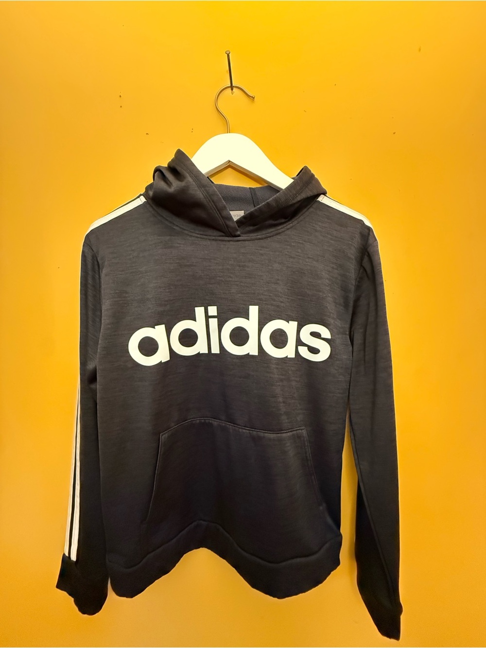 Adidas Black Hoodie with White Logo